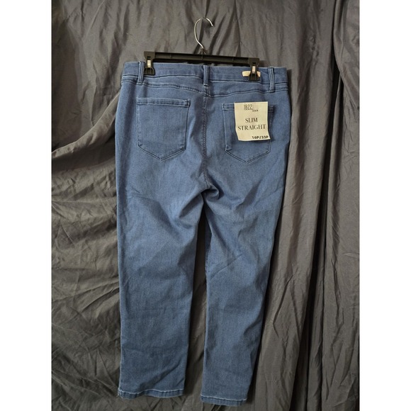 1822 Denim Better Butter Jeans Womens 16P Light Slim Straight Ultra Soft Stretch - Picture 5 of 5